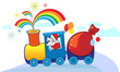 New Year Winter Christmas card with happy Santa Claus New Year Winter Christmas card with happy Santa Claus