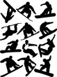 snowboarding collection - vector snowboarding collection - vector