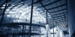 circular ramp in glass dome under round skylights