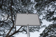 Photo: blank sign with trees above blank sign with trees above