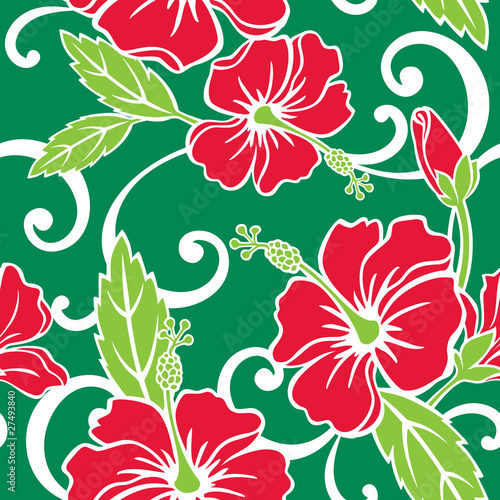 Illustration: Seamless Tropical Holiday Pattern Seamless Tropical Holiday Pattern