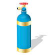 Gas cylinder on a isolated background,vector