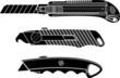 Vektor: cutter knifes. stencil cutter knifes. stencil