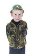 cute preschooler dressed in Army Costume cute preschooler dressed in Army Costume