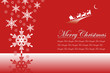 クリスマス 雪とサンタクロース （Christmas Snowflakes and Santa Claus)