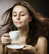 Beautiful Woman Drinking Coffee