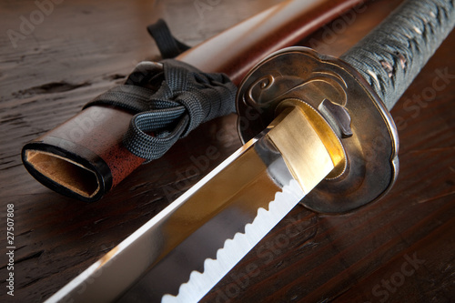Foto: Japanese sword and sheath Japanese sword and sheath