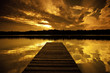 sonnenuntergang am see