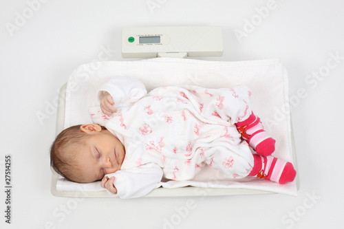 Photo: Baby sleeping on a balance Baby sleeping on a balance