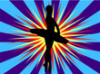 ballerina with background - vector ballerina with background - vector