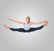 Young ballet man jumping against white background - copyspace Young ballet man jumping against white background - copyspace
