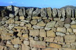 Stone wall Gudar mountains Teruel province Aragon Spain Stone wall Gudar mountains Teruel province Aragon Spain