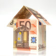 Maison construite en billet de 50 euros Maison construite en billet de 50 euros