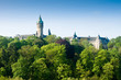 Luxembourg castle and green trees