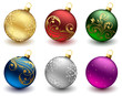 Set of Christmas balls on white background, illustration Set of Christmas balls on white background, illustration