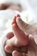 Babyfuesse mit Daumen