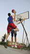 streetball  game at early morning