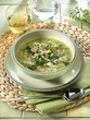 consommé aromatisé à la fève et à la betterave - passato