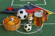 Fussball Bier und Chips