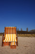Strandkorb in der Sonne