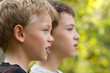 young children in nature
