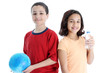 Children On White Background Children On White Background