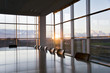 Empty conference room in the evening Empty conference room in the evening