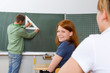 high school student in classroom