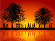 People walking in the countryside