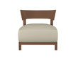 Modern brown armchair isolated
