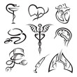 medical icons set