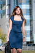 Young businesswoman go to meeting