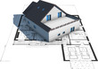 Architecture Model House On Top Of Blueprints Architecture Model House On Top Of Blueprints