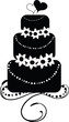Vector: Wedding Cake - Black and White Wedding Cake - Black and White