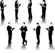 Figures of a business men and women