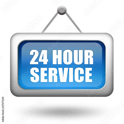 Illustration: 24 hour service sign 24 hour service sign