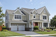 Suburban home with front porch