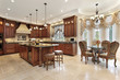 Large kitchen with eating area