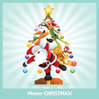 Funny Christmas Card Cartoon Collage Funny Christmas Card Cartoon Collage