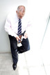 Businessman counting money