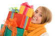 Woman with gifts