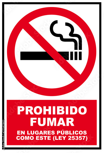 Vector: prohibido fumar prohibido fumar