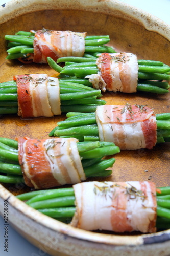 Photo: Fagots haricots verts et lard fumé Fagots haricots verts et lard fumé