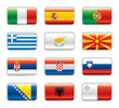 Extra glossy flags - Southern Europe