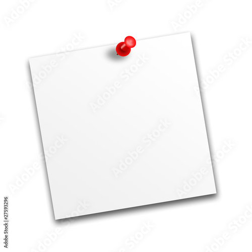 Illustration: Notizzettel mit Pin Notizzettel mit Pin