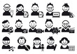 creative people, vector icon set