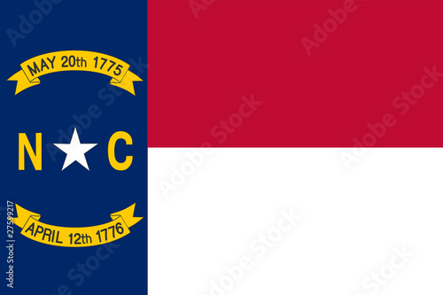 Illustration: North Calorina state flag North Calorina state flag