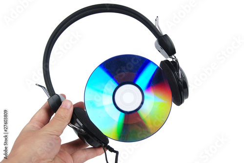 Photo: DVD and headphone DVD and headphone