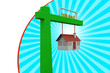 Home For Sale Sign in Front of Beautiful New 3D Home Home For Sale Sign in Front of Beautiful New 3D Home