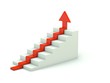 Arrow on stair. Red series Arrow on stair. Red series